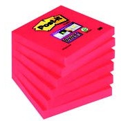 Kolorowe karteczki samoprzylepne Post-it Super Sticky, Karteczki czerwone, 76 x 76 mm