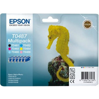 EPSON C13T04874010 Zestaw Epson T0487 C/M/Y/K/LC/LM MultiPack Stylus photo R200/300/320/340, RX