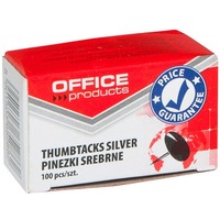 Pinezki Office Products, klasyczne, srebrny