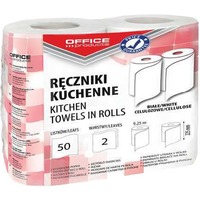 Rczniki kuchenne w rolce, celulozowe, 2-warstwowy / ilo list. 50, 2 rolki / biay